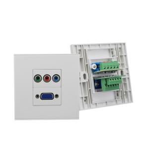 China VGA AV Port Faceplate Wall Plate Outlet Terminal Block Socket Panel 86mm x 86mm on sale