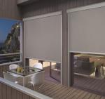 230V Custom Blackout Roller Shades Electric Outdoor Zip Track 100cm