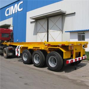 China Impact Resistance Tri Axle BPW 20FT CIMC Container Trailer Chassis factory