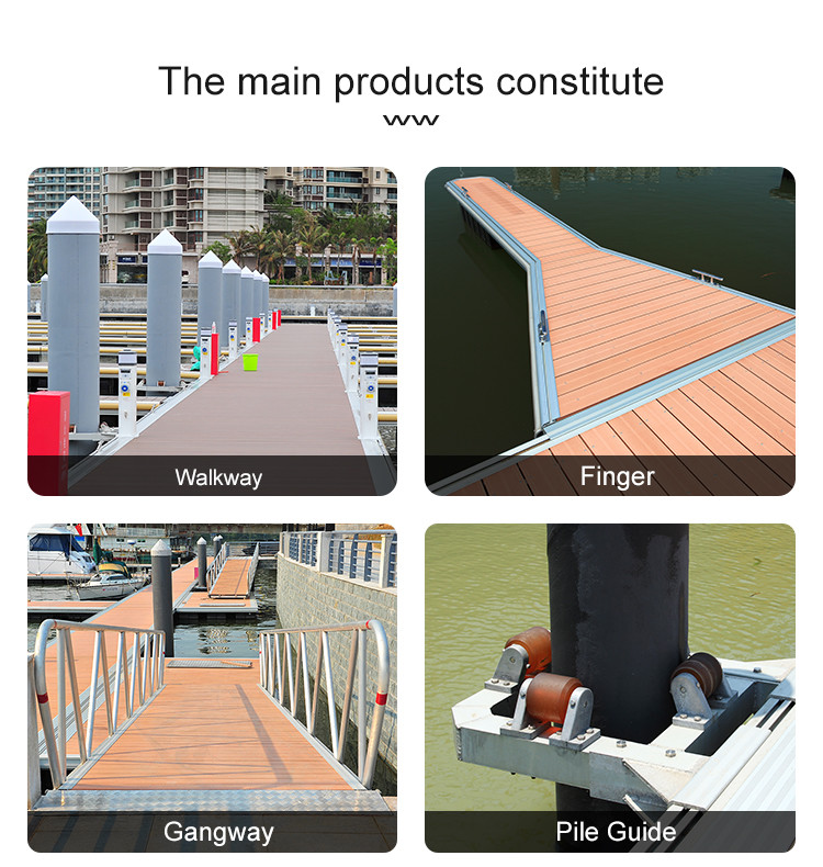 Easy Installation Aluminum Alloy Floating Docks Long Lasting Durable
