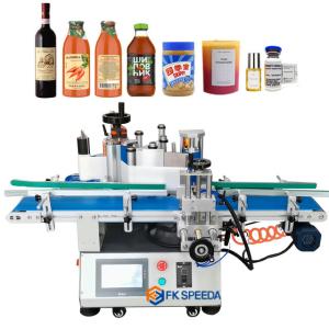 China Desktop Round Rod Glass Bottle Labeling Machine for Automatic Honey Lip Balm Packaging factory