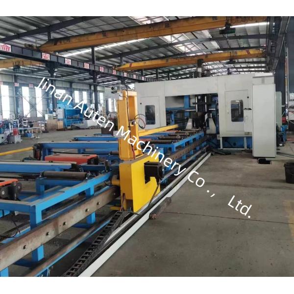 2 KW Servo Motor Drilling Infeed CNC H-Beam Drilling Shearing And Tapping Machine Line 500×500mm Size