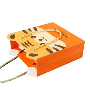China Customized Brown Kraft Paper Recycled Gift Bags For Retail Shop factory