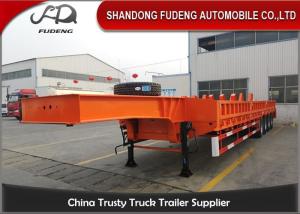 China 70Tons Low Bed Semi-Trailer Transport Excavator With Mechanical Ramps For Sale factory