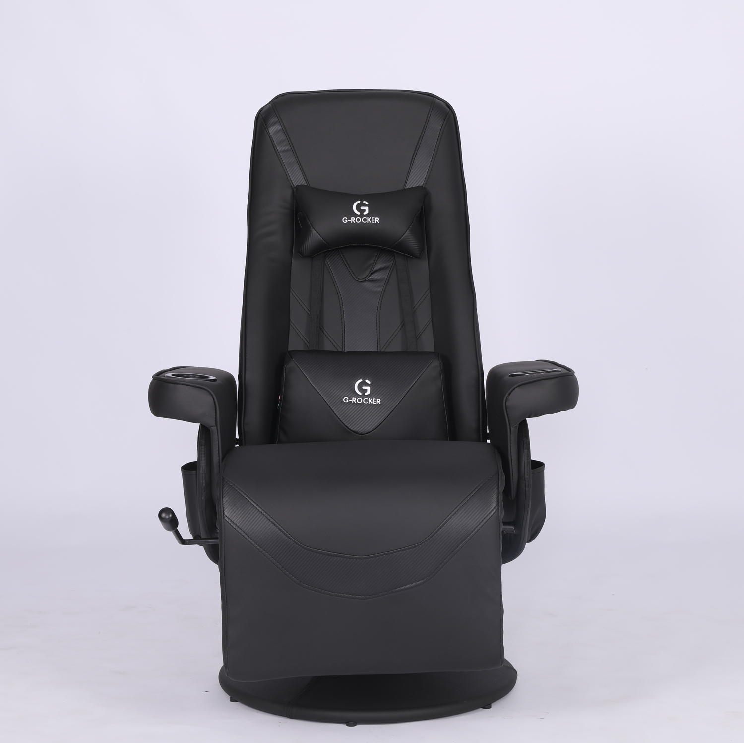 Ergonomic PU Leather Reclining Single Gaming Sofa Chair with Footrest and Cup Holder