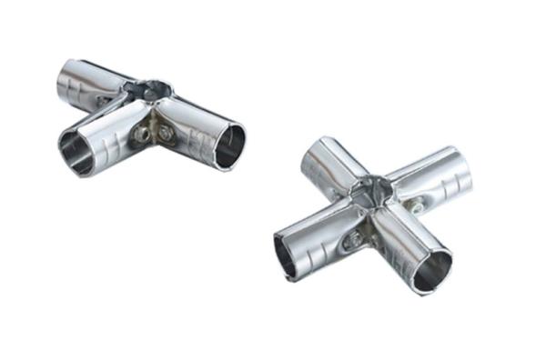 Cold Roll Stamping Metal Pipe Connectors , 2.3mm Thickness Nickel Metal Pipe