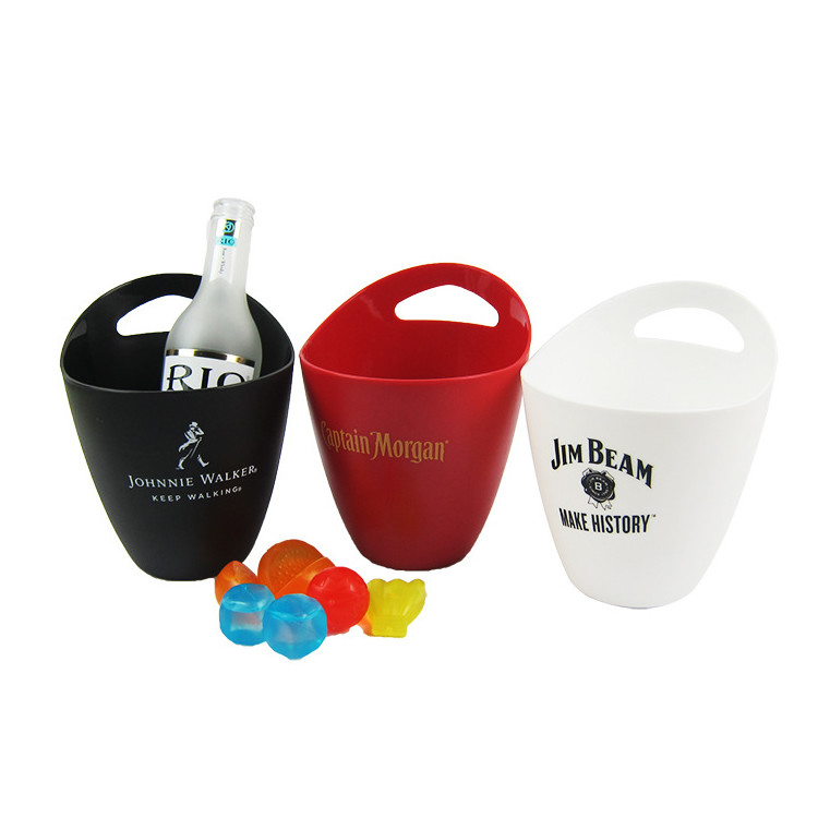 Bar Butler Wine Chiller Bucket Transparent Black PS Plastic Ice Bucket