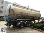 Aluminum Alloy Wheat Flour Bulk Tanker with Tipping Hydraulic Cylinder (6000USG