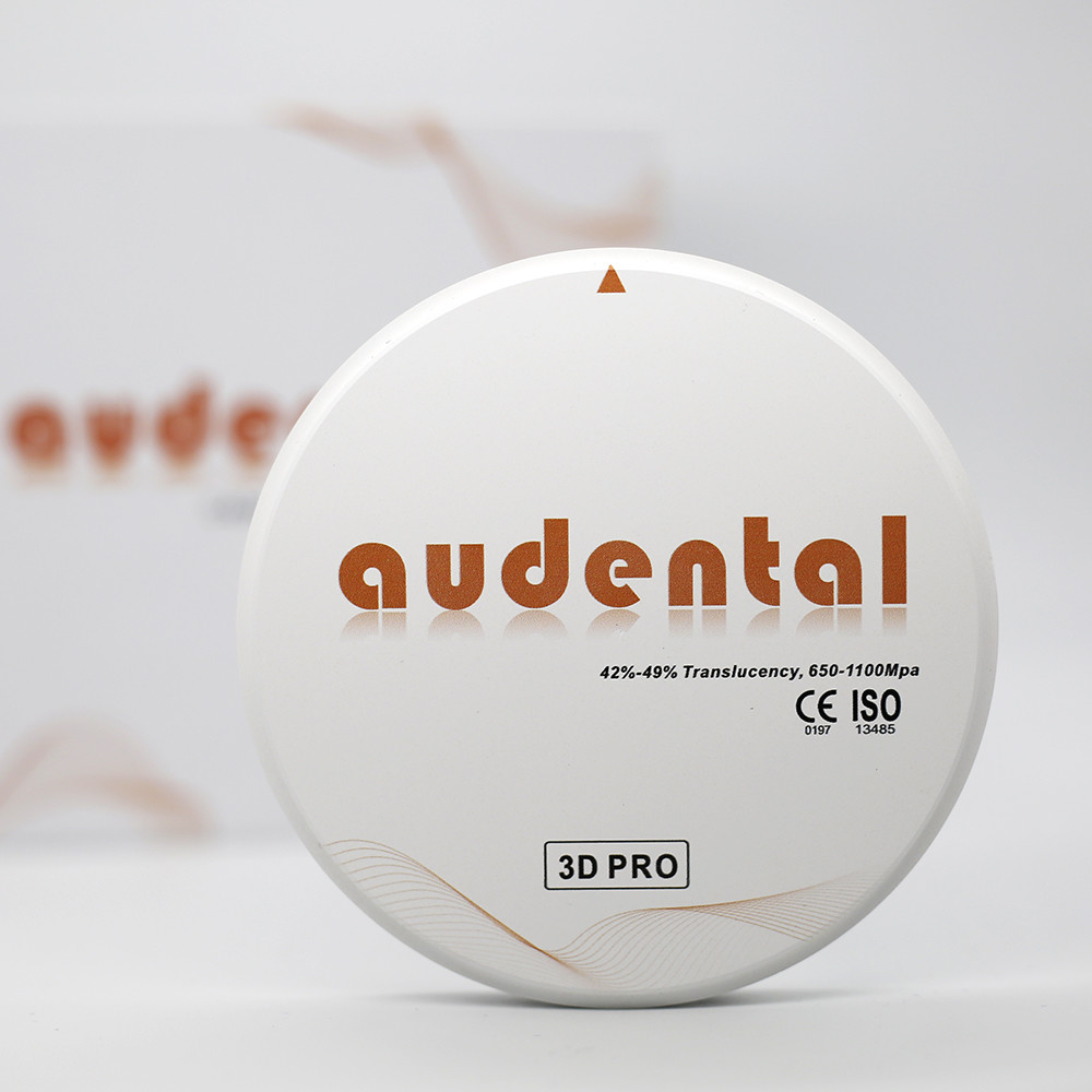 Audental 98mm Dental Lab High Translucent Zirconia Blanks Supplier Cad Cam Machining Zirconia Block 3d Pro