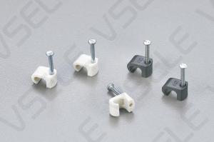 China Wire Fastener Circle Cable Clips Square White Clamp Holder Fasten Wall Insert Cord Fixer Tower factory