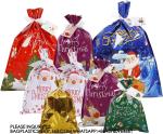 Gift Bags,Assorted Size Christmas Gift Bags With Tags,Christmas Drawstring Gift