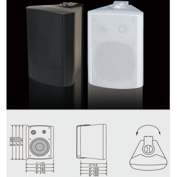 6" Two Way Wall Tweeter Speaker 40w/20w/10w/5w/8ohm ABS Good Sound with Power Switch