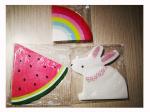 Disposable 18gsm Retro Printed Paper Napkins Idyllic Wood Pulp