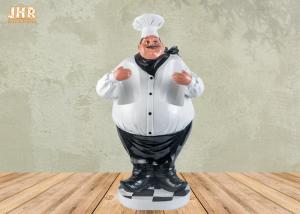 China Antique Fat Chef Decor Polyresin Statue Figurine Resin Chef 2 Bottle Tabletop Wine Holder factory