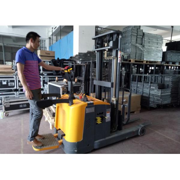 Electric Stacker Warehouse Forklift Trucks Counterbalanced With Low Voltage Protection
