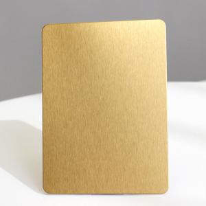 China Decorative Stainless Steel Plate Sheet Aisi 201 304 316 420 430 Gold No.4 Brushed Finish factory