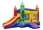 Best seller colorful crayon house kids inflatable combo game made of 18 OZ. pvc