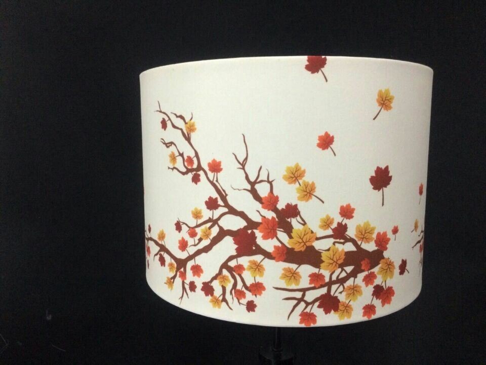Pink Flower Digital Print Lampshades 300*200mm E14 E27 Socket