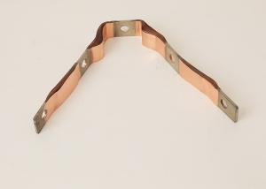China High Current Earth Bond Braid Flat Copper Flex Connector Bare Or Tinned Plating factory