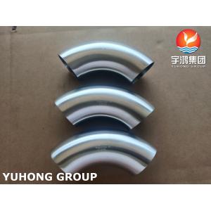 China 3A SS304 Stainless Steel Sanitary Butt Weld Fitting 90 Degree Elbow For Food on sale