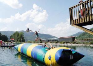 China Floating Inflatable Water Trampolines , Lake Inflatable Water Blob factory