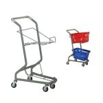 High Quality Metal Wire Shopping Cart Hot Selling Double Basket Shopping Cart