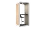 Soundproof Room Office Phone Booth Aluminum Frame With Steel Panel Ventilation