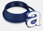 Acrylic Blue Color J Type Channel Letter Edge 3/4 Inch Plastic Trim Cap