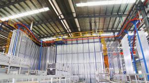 China Aluminium Alloy Profile Vertical Powder Coating Line 3kw Multi Color factory