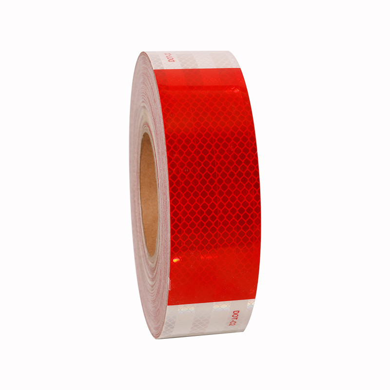 High Intensity Grade DOT-C2 Reflective Safety Tape Waterproof Red and White Adhesive Conspicuity Tape for Vehicle