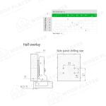 15mm To 25mm Door Full Overlay Cabinet Hinges Two Way
