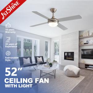 China Convenient Modern Ceiling Fan Light With 4 Mdf Blades Ac Motor for Hotels factory