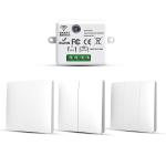 Wall Light Self Powered Wireless Switch Outdoor Waterproof Push Button Switch
