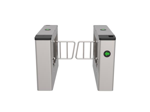 China Small Swing Turnstile Parking Barrier Gate With Fingerprint Square Mechanical Swing Turnstile Gate factory