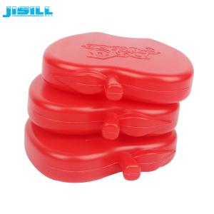 China Apple Shape HDPE Hard Mini Ice Packs , Small Freezer Packs 10*2 Cm factory