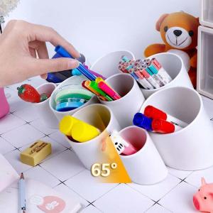 China Office 9 Tall Cups Multi Function Pen Holder Desk Storage Organizer factory
