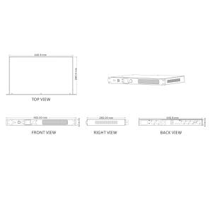 2*2 Way Network Ethernet Audio With DSP Power Amplifier Digital Processor Dante