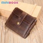 Customizable Men's Genuine Leather Card Holder Wallet with Anti-Theft Protection