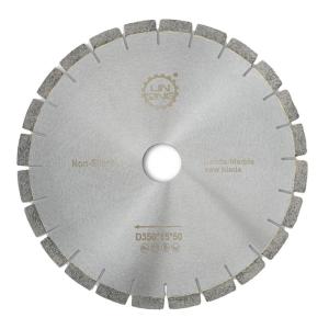 China Finishing Ti-coated Diamond Blade for Marble and Granite Cutting 14'' U-slot Disc factory