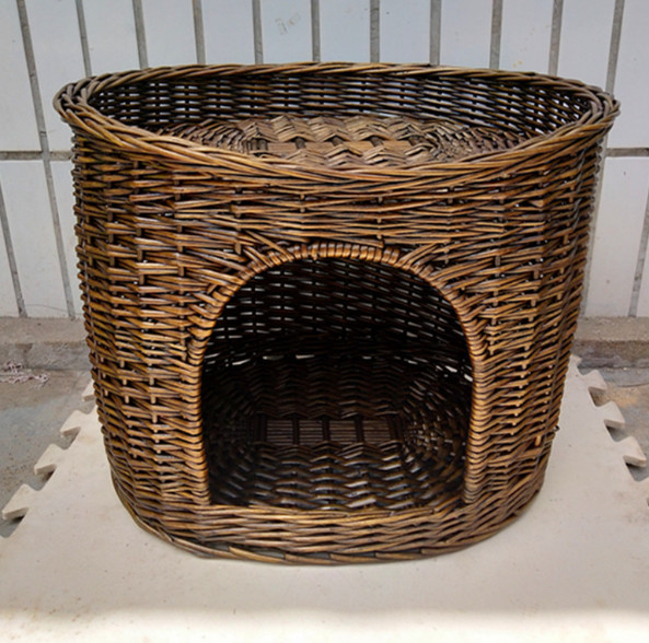 2 tier wicker cat bed