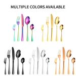 Customized Metal Cutlery Set Luxury Elegant 24 Piece Flatware Set