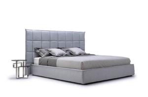 China Italian Style Modern Upholstered Bed Fabric Room Furniture Customized Color factory