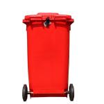 120L big public outdoor HDPE medical standing trash plastic garbage bin