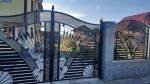 Rot Proof Metal Wrought Iron Railing Black Powder Coated With Galvanized