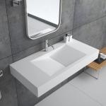 Fashionable Wall Hung Basin Single Hole Faucet Mount Size 1200*480*150mm