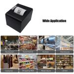 Black 80mm POS Printer 260mm/Sec USB Thermal Receipt Printer