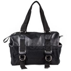 China Foldable Cosmetic Toiletry Bag Premium Leather And Canvas Material Made factory