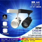 6500K 30W led track light fixtures 15 degree lens 2/3 and 4 phase from shenzhen