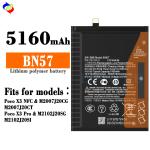 Compatible For Xiaomi Li-ion Polymer Battery BN57 for MI Poco X3 6GB RAM 5160mAh