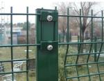 Galvanized electrostatic spray or PVC dipped coating SHS post welded mesh fence